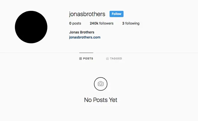 Jonas Brothers Instagram Page