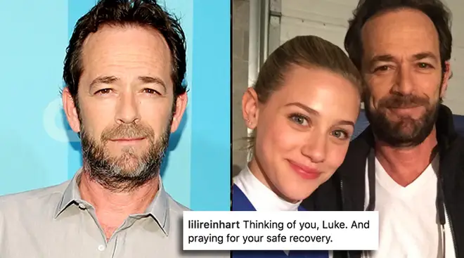 Luke Perry's co-stars are sending messages of support on Instagram