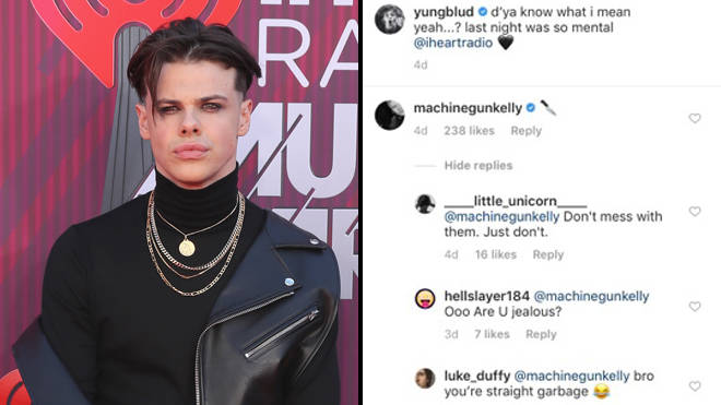 Machine Gun Kelly's comment underneath YUNGBLUD's Instagram post