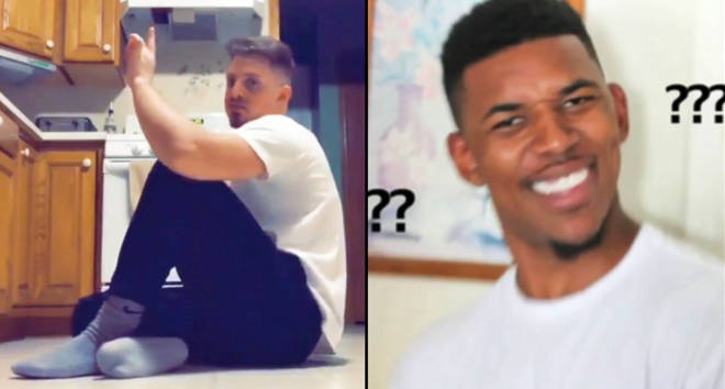 Man doing the Microwave Challenge/confused Nick Young