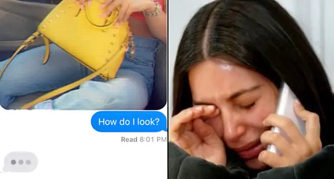 Challenge text/Kim Kardashian crying on the phone