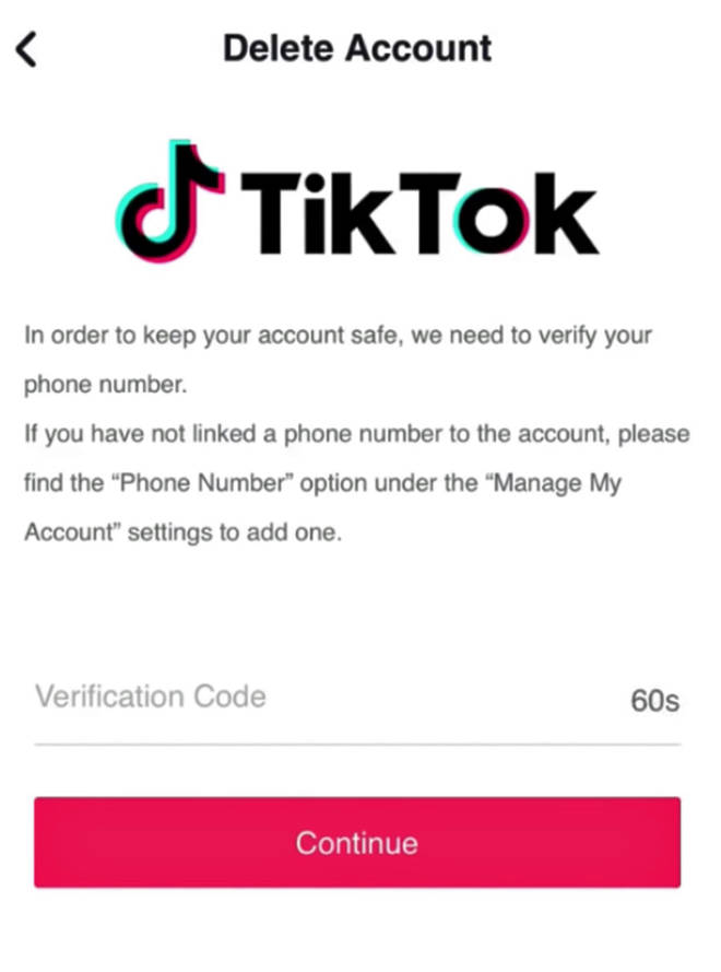 How to delete your TikTok account.