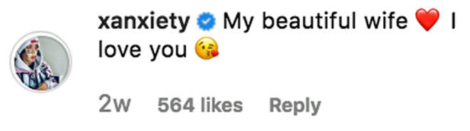 Lil Xan's Instagram comment.