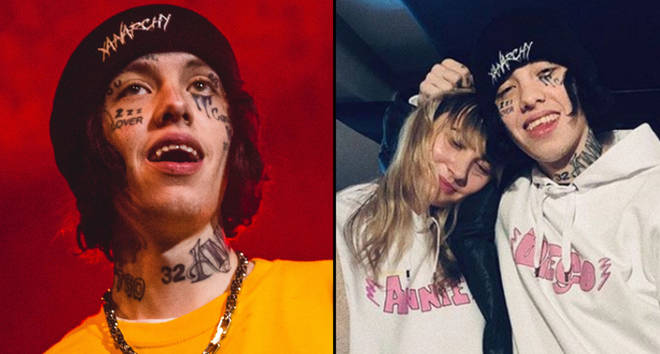 Lil Xan performs on stage at La Riviera on March 27, 2019/with Annie Smith
