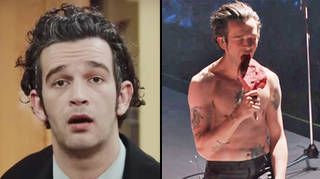 The 1975's Matty Healy shocks fans after eating a raw steak shirtless onstage