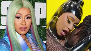 Cardi B/with Offset in "Clout" music video.
