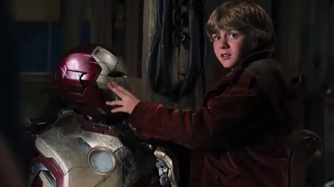 Harley Keener helps Tony Stark in Iron Man 3