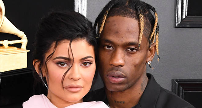 Kylie Jenner and Travis Scott arrives at the 61st Annual GRAMMY Awards at Staples Center