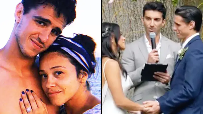 Gina Rodriguez just married her Jane the Virgin co-star Joe LoCicero and Justin Baldoni officiated the wedding - Video