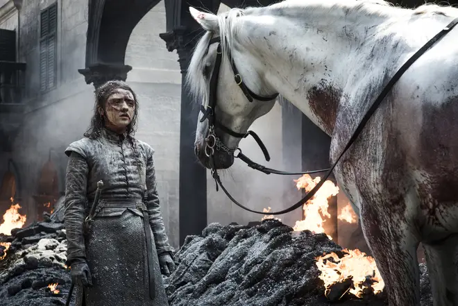 Arya's white horse vanished quicker than Samwell Tarly on the battlefield