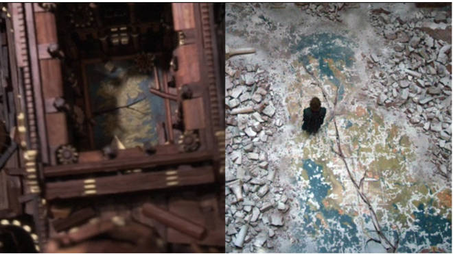 The Game of Thrones opening credits showed the crack in the floor of the map room