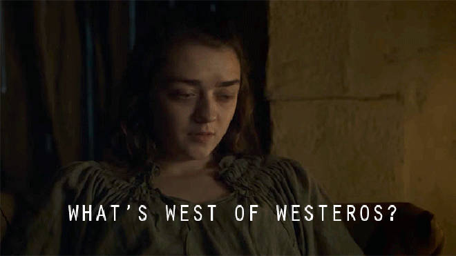 Lady Crane was the first one to speak to Arya about "what&squot;s west of Westeros"