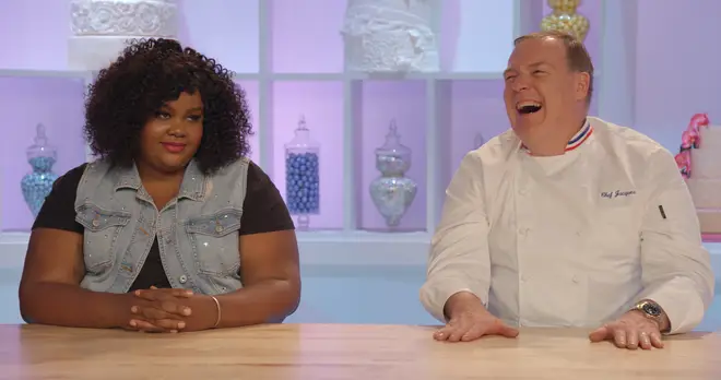 Nicole Byer and Jacques Torres on Netflix's Nailed It