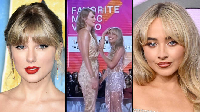 Taylor Swift and Sabrina Carpenter's height difference at the AMAs sends fans into meltdown