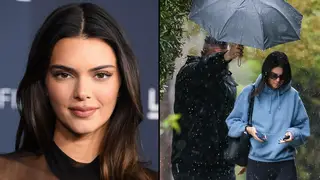 Kendall Jenner sparks debate for not holding her own umbrella