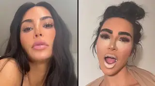 Kim Kardashian does hilarious British girl makeup trend on TikTok