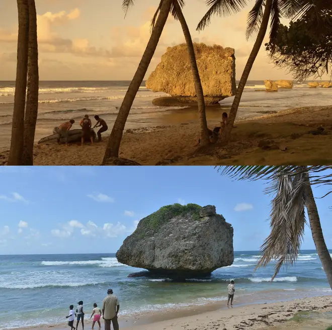 The real Poguelandia beach is in Bathsheba, Barbados