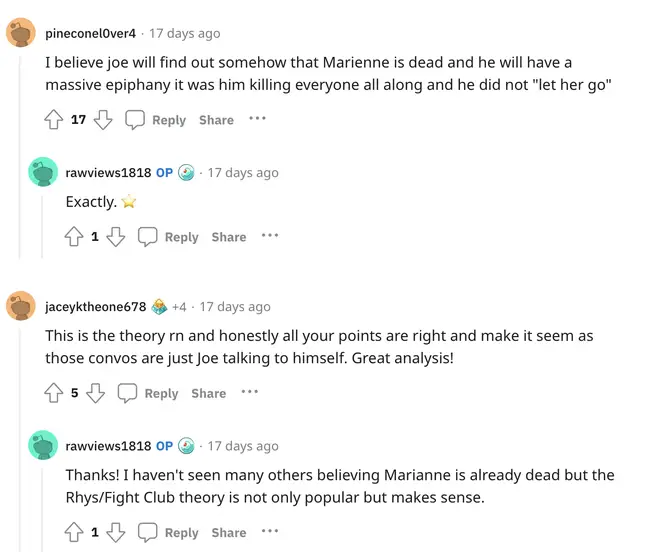 You season 4 Marienne theory comments