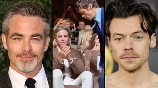 Chris Pine reveals what Harry Styles said to him in the viral "spit" video