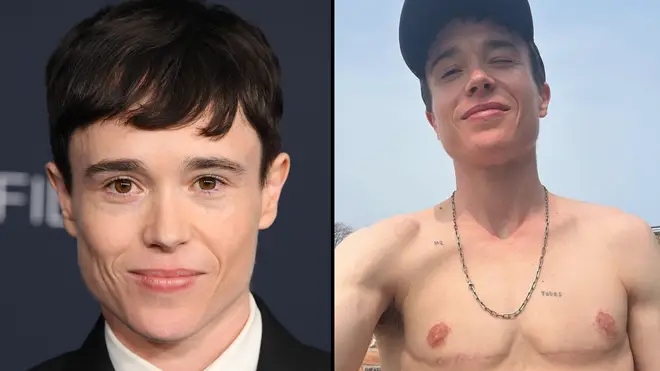 Elliot Page shares new shirtless selfie and fans are living for it