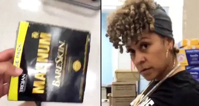 People are filming their mum's reactions whilst they shop for condoms.