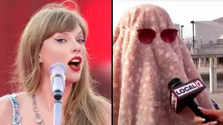 Taylor Swift fan wears disguise after skipping work to go to The Eras Tour
