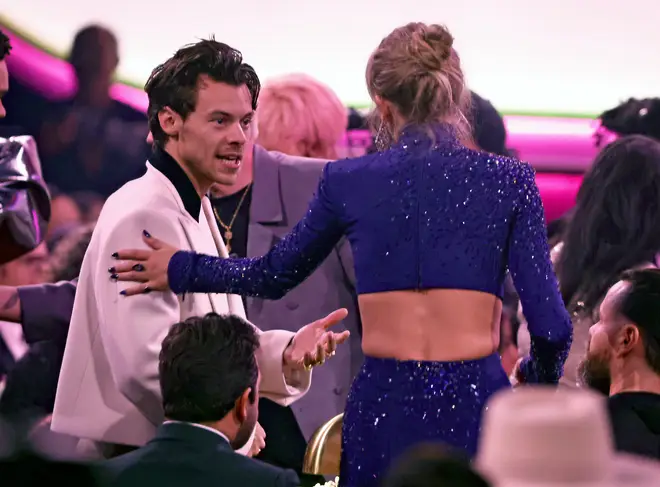 Harry Styles and Taylor Swift spotted chatting to each other at the 2023 Grammys.