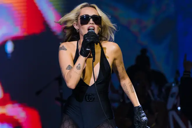 Miley Cyrus performs at Lollapalooza Brazil in 2022