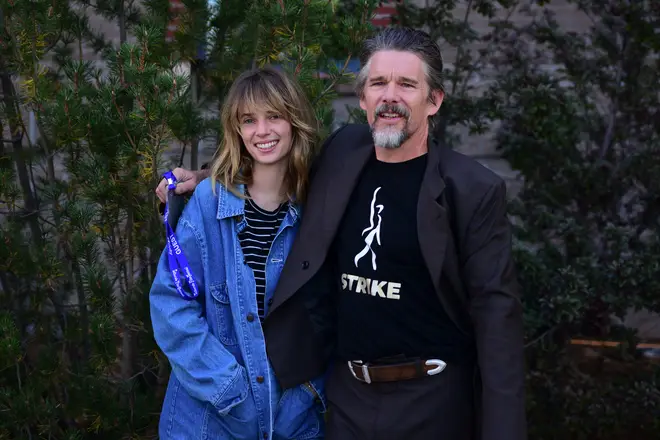 Maya Hawke and Ethan Hawke attend the world premiere of Wildcat