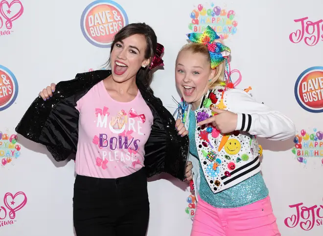 JoJo Siwa and Colleen Ballinger pose together at JoJo's 15th birthday party