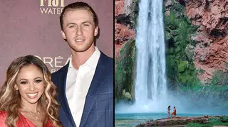 Riverdale's Vanessa Morgan and Michael Kopech get engaged at Mooney Falls