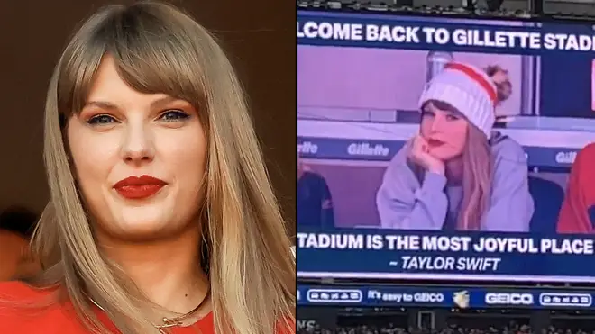 Taylor Swift's reaction to being booed at Chiefs vs. Patriots game goes viral
