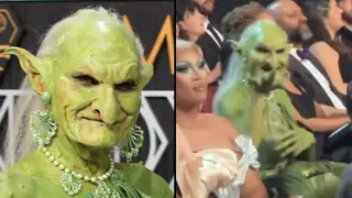 Drag Race star Princess Poppy attended the Emmys dressed as a green troll
