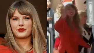 Taylor Swift was greeted by someone who shouted she "ruined football" at the Chiefs vs. Ravens game