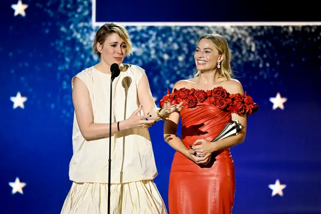 Greta Gerwig and Margot Robbie at The 29th Critics' Choice Awards