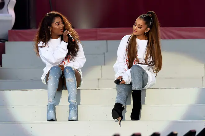 Victoria Monét and Ariana Grande at One Love Manchester Benefit Concert