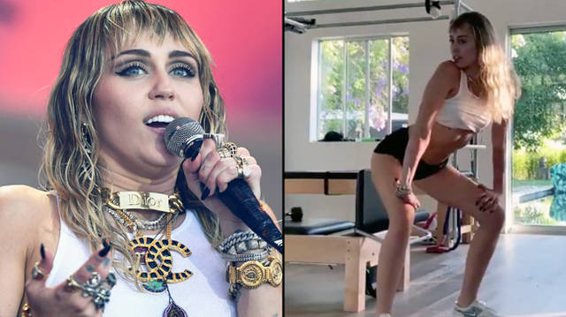 Miley Cyrus performs on the Pyramid stage during day five of Glastonbury Festival/twerking video