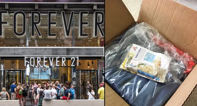 Forever 21 store front/package.