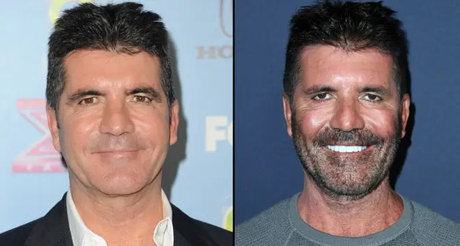 Simon Cowell in 2013 and in 2019.