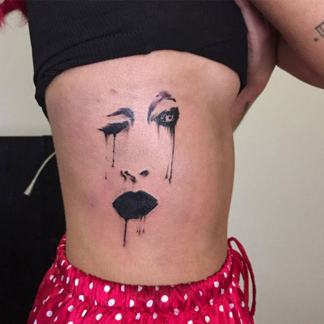 Halsey's Marilyn Manson Tattoo.