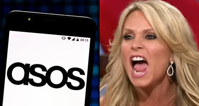 In this photo illustration an Asos.com logo seen displayed on a smartphone.