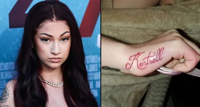 Bhad Bhabie arrives at the Los Angeles Premiere Of Entertainment Studios' '47 Meters Down Uncaged', Kentrell tattoo.