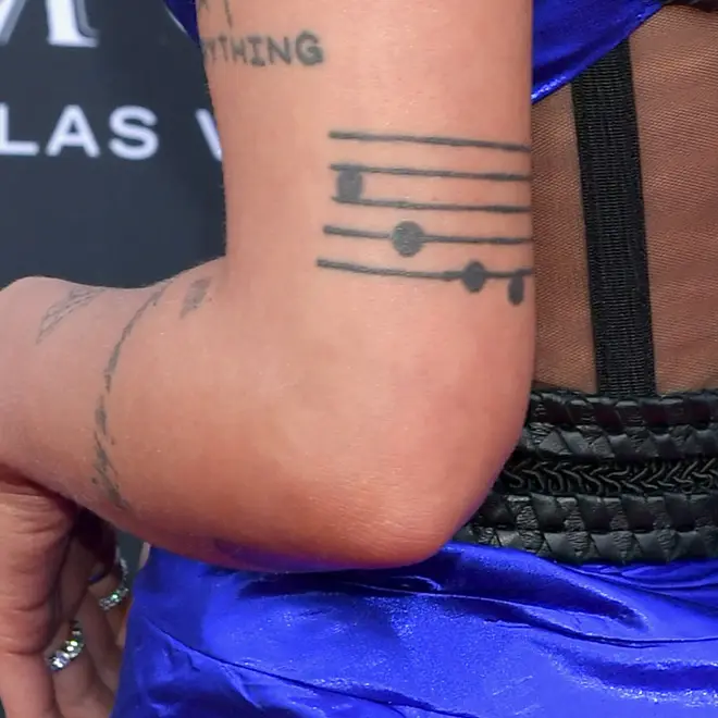 Halsey's Music Score Tattoo.