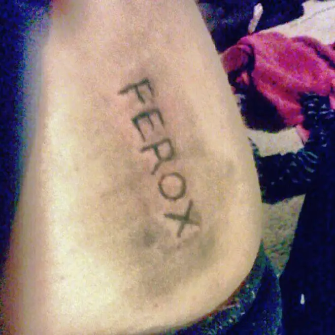 Halsey&squot;s "FEROX" Tattoo.