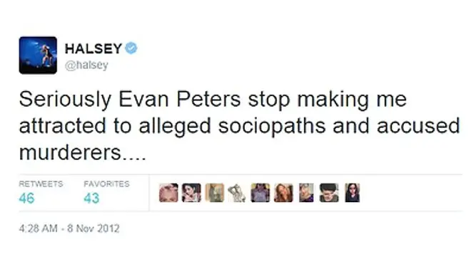 Halsey Evan Peters Tweet (1)