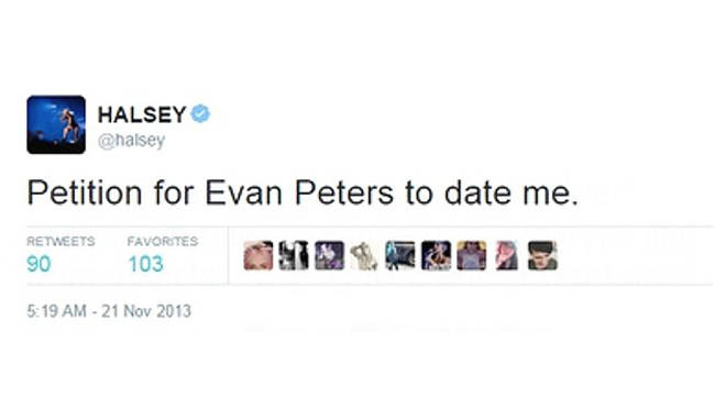 Halsey Evan Peters Tweet (2)