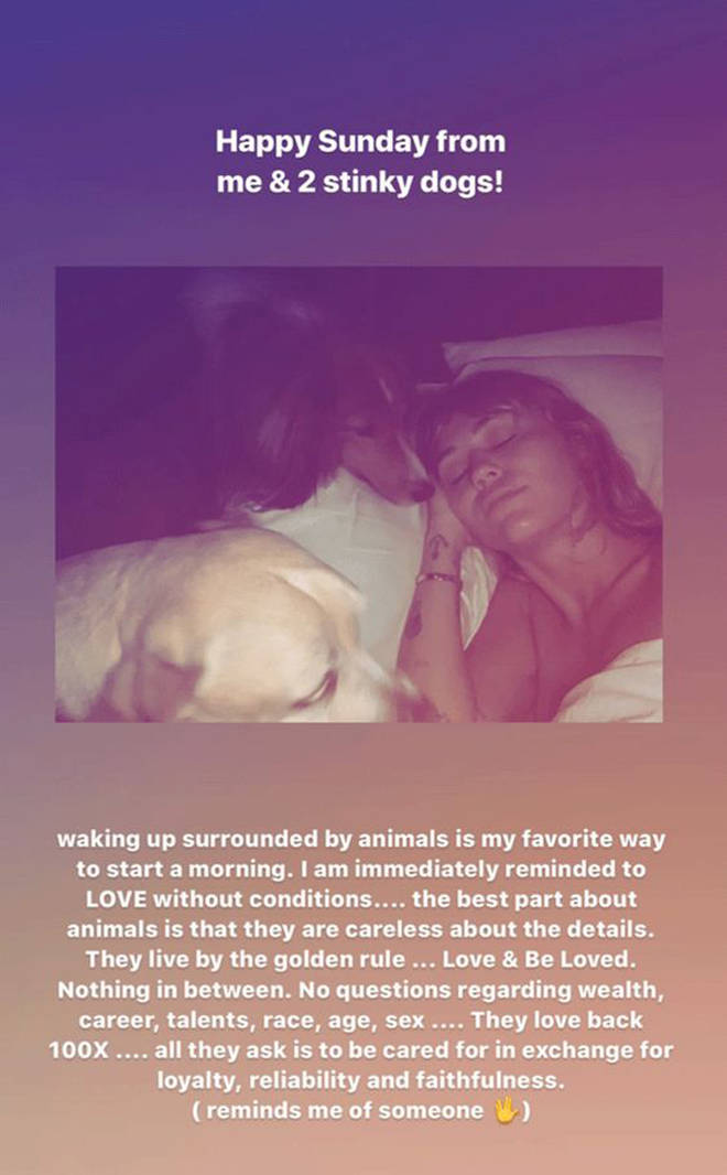 Miley Cyrus Instagram Story.