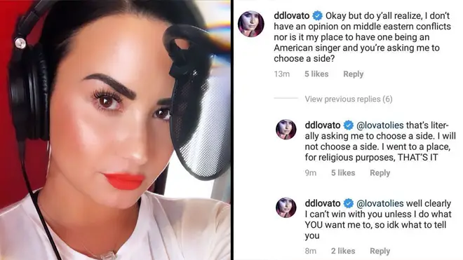 Demi Lovato says she can&squot;t "choose a side" between Israel and Palestine