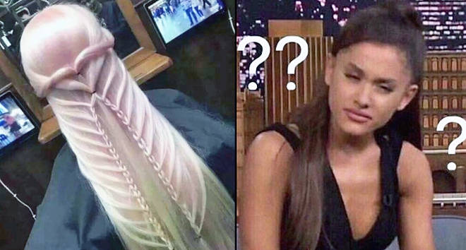 Viral hairstyle, Ariana Grande on Jimmy Kimmel.