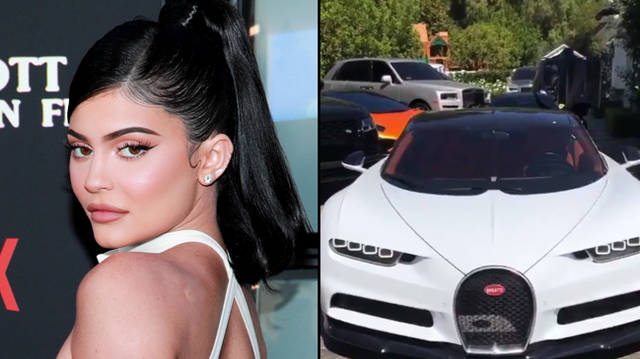 Kylie Jenner attends the premiere of Netflix's "Travis Scott: Look Mom I Can Fly", her new Bugatti.